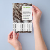 Flitsende groene huisdier zitten afneembaar Advert Flyer (Hand)