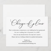 Flitsende kalligrafie verandering plannen Kaart br (Voorkant / Achterkant)