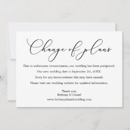 Flitsende kalligrafie verandering plannen Kaart br