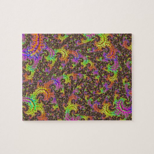 Flitsende Kleurrijke Spiraal Abstracte Digitale Fr Legpuzzel (Horizontaal)