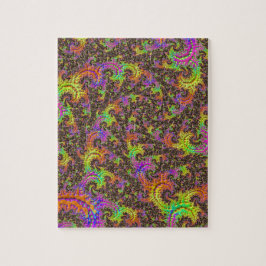 Flitsende Kleurrijke Spiraal Abstracte Digitale Fr Legpuzzel