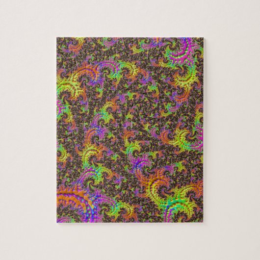 Flitsende Kleurrijke Spiraal Abstracte Digitale Fr Legpuzzel (Verticaal)