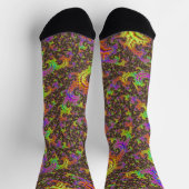 Flitsende Kleurrijke Spiraal Abstracte Digitale Fr Sokken (Top)