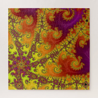 Flitsende Levendige Spiraal Fractale Funky Abstrac Legpuzzel