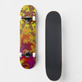 Flitsende Levendige Spiraal Fractale Funky Abstrac Persoonlijk Skateboard (Voorkant)