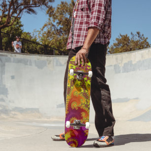 Flitsende Levendige Spiraal Fractale Funky Abstrac Persoonlijk Skateboard