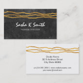 Flitsende lijnen & Leisteen Visitekaartje (Voorkant / Achterkant)