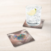 *~* Flitsende Opal Hart Engelenvleugels AP78 Kartonnen Onderzetters (Insitu)