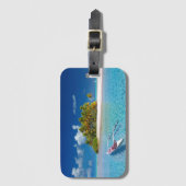 Flitsende Polynesië Frans Tahiti Foto Bagagielabel Bagagelabel (Voorkant (verticaal))