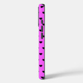 Flitsende Roze En Zwarte Hartjes Patroon Case-Mate iPhone Case (Achterkant / Links)