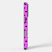 Flitsende Roze En Zwarte Hartjes Patroon Case-Mate iPhone Case (Achterkant / Rechts)