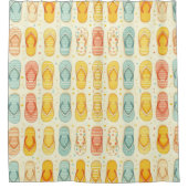 Flitsende Teenslippers Douchegordijn (Voorkant)