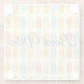 Flitsende Teenslippers Glazen Onderzetter (Achterkant)