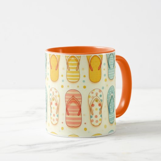 Flitsende Teenslippers Mok (Voorkant rechts)