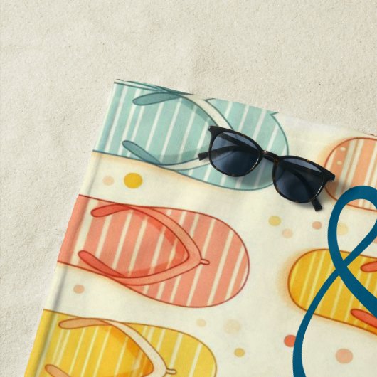 Flitsende Teenslippers Strandlaken (In situ)