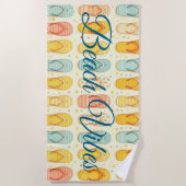 Flitsende Teenslippers Strandlaken (Voorkant)