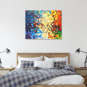 Flitsende textuur Abstracte moderne kunst canvas (Insitu (Slaapkamer))