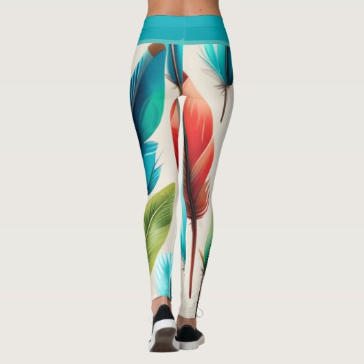 flitsende veren leggings (Achterkant)