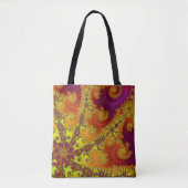 Flitsende Vibrant Spiral Fractal Funky Abstracte K Tote Bag (Voorkant)