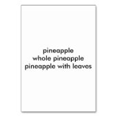 Flitskaarten voor het lezen van hele ananassen, vo kaart (Achterkant)