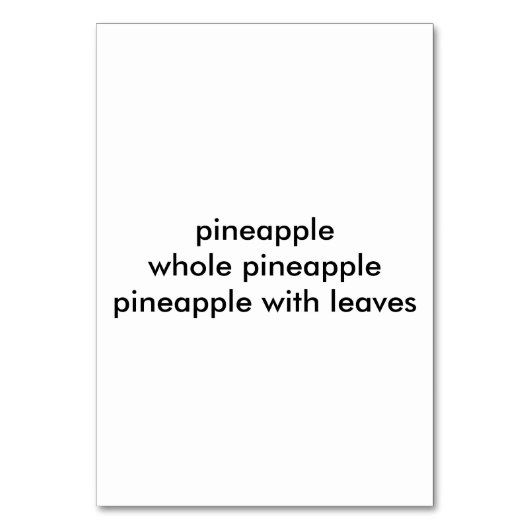 Flitskaarten voor het lezen van hele ananassen, vo kaart (Achterkant)