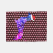 Fllece Deken Feestdagen, Sneeuwvlokken Dachshund (Voorkant (Horizontaal))