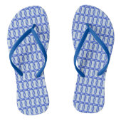 Fllip Flop - Blue Wicker Pattern Teenslippers (Voetbed)