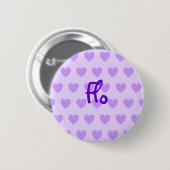 Flo in Paars Ronde Button 5,7 Cm (Voorkant /achterkant)