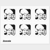 Flo Kus mijn grits! Vierkante Sticker (Vel)