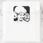 Flo Kus mijn grits! Vierkante Sticker (Tas)