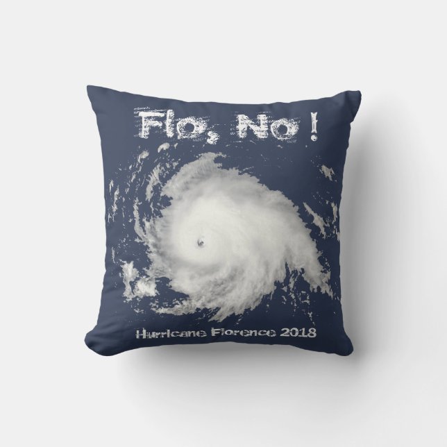Flo, nee. orkaan Florence 2018 Kussen (Voorkant)