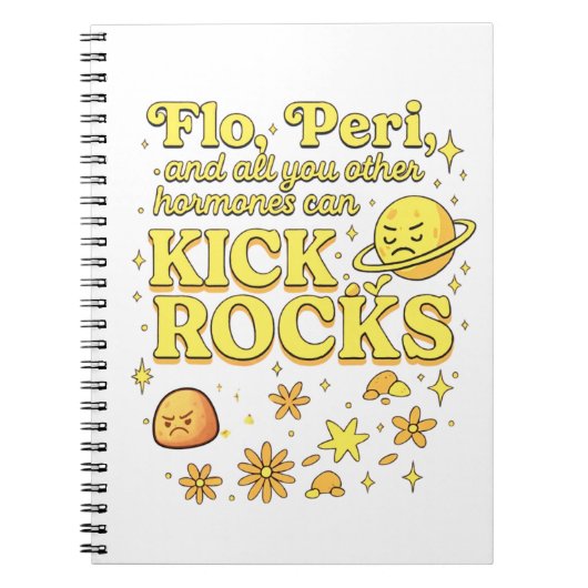 Flo & Peri Kunnen Stenen Trappen – Grappig Hormoon Notitieboek (Voorkant)
