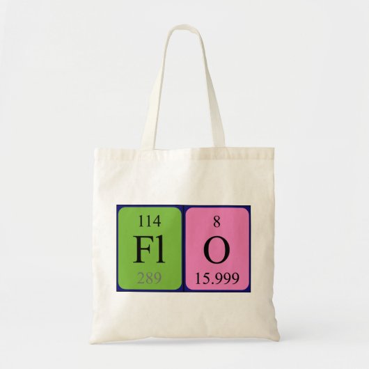Flo periodieke table name canvas tas (Voorkant)