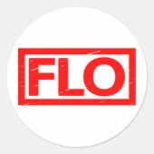 Flo Stamp Ronde Sticker (Voorkant)