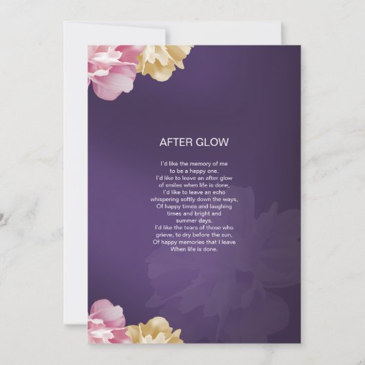 Floal Funeral Kaart (Achterkant)