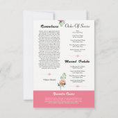 Floal Funeral Program Flyer Kaart (Achterkant)
