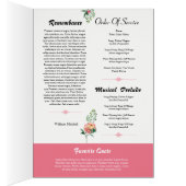 Floal Funeral Program Template (Binnen (Rechts))