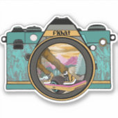 Float Camera Trippy Sticker (Voorkant)