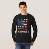 Float Drink Tan Repeat Summer Beach Vacation Vinta T-shirt (Voorkant volledig)