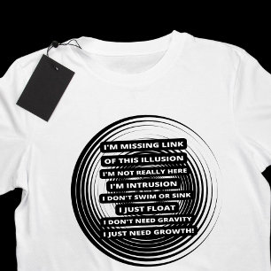 Float & Grow optische illusie T-shirt