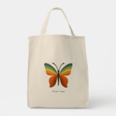 Float Hope Retro Regenboog Vlinder Tote Bag (Achterkant)