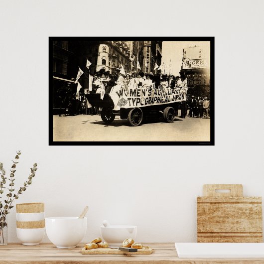 Float in Labour Day Parade New York City 1909 Poster (Keuken)