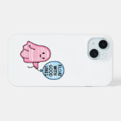 Float met goede vibes schattig boek ontwerp iPhone 15 case (Achterkant horizontaal)