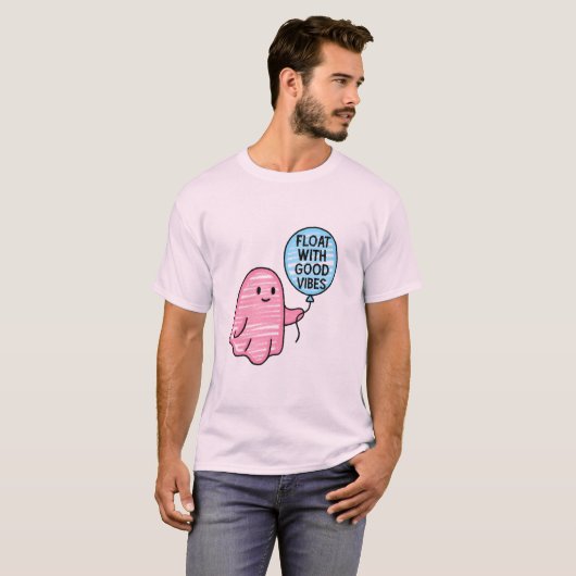 Float met goede vibes schattig boek ontwerp t-shirt (Voorkant volledig)