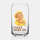 Float Mode Aan: Zomerkat Citroen Poolparty Kunst Blikvorm Glas (Voorkant)