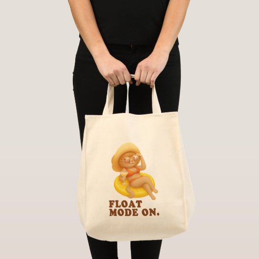Float Mode Aan: Zomerkat Citroen Poolparty Kunst Tote Bag (Voorkant (product))