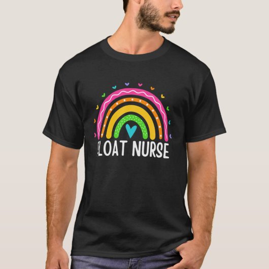 Float Nurse Nursing Rainbow Float Pool Nu T-shirt (Voorkant)