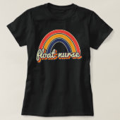 Float Nurse Nursing Retro Rainbow Float Pool Nurse T-shirt (Design voorkant)