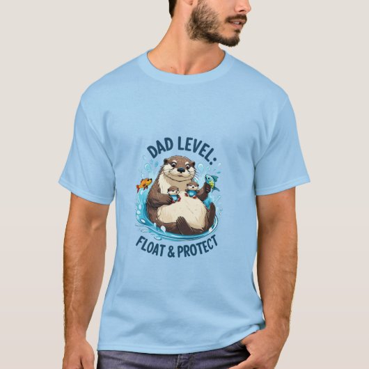 Float & Protect – Otter Dad Grappig T-shirt (Voorkant)