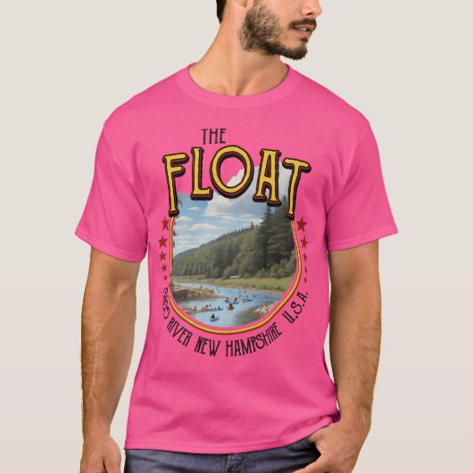 Float Saco River New Hampshire Tubing T-shirt (Voorkant)
